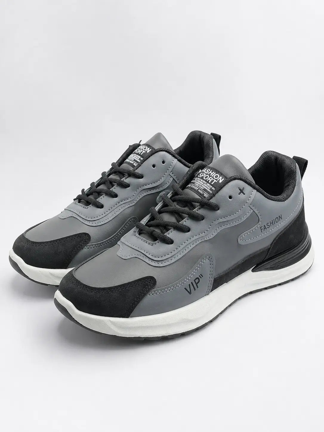 Embossed Sport Runner Sneaker Grey