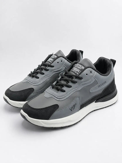 Embossed Sport Runner Sneaker Grey