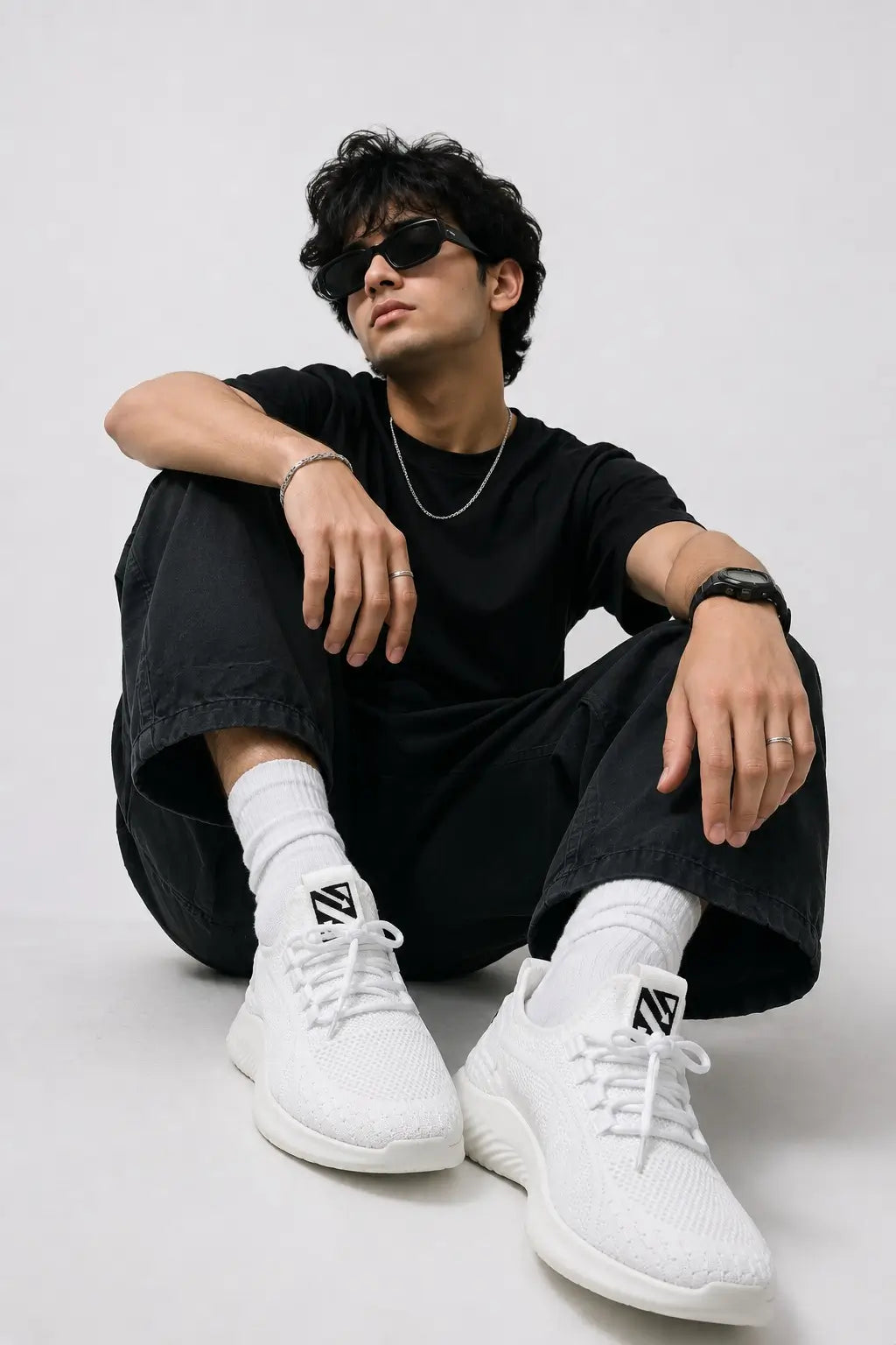 Quilted Sport Sneaker – Alpine White